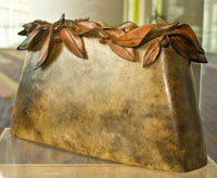 "Memories" by Sang Parkinson Roberson is one of three clay vessels on display at the Ocean Center.