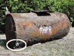 Old, unusable home fuel oil tank