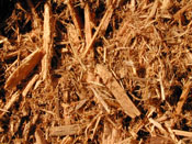 Close up picture of mulch