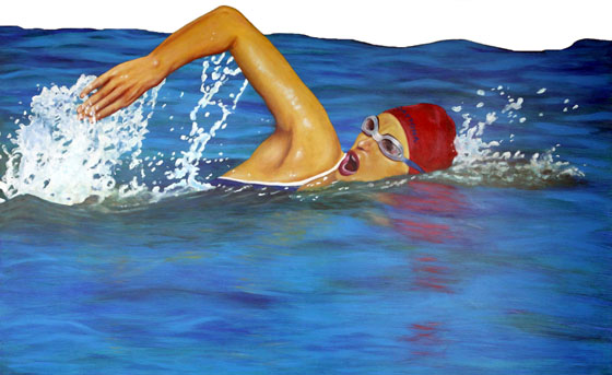 painting of Daytona Swimmer