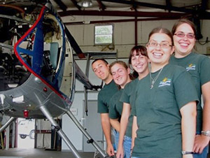 interns with helicopter
