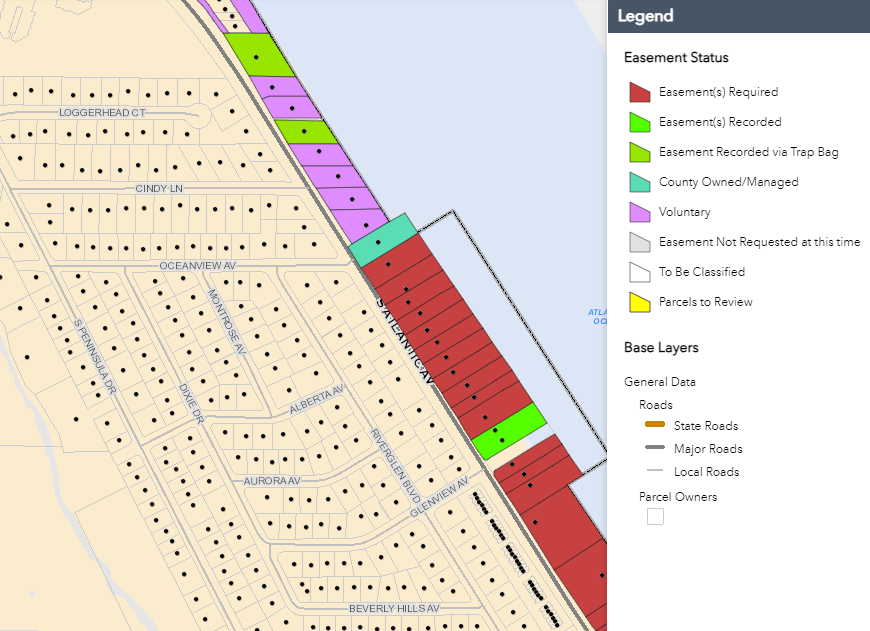 sand placement project map