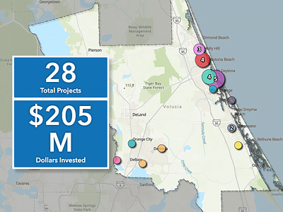 Volusia County Launches Interactive Flood Control Dashboard  Story Featured Image