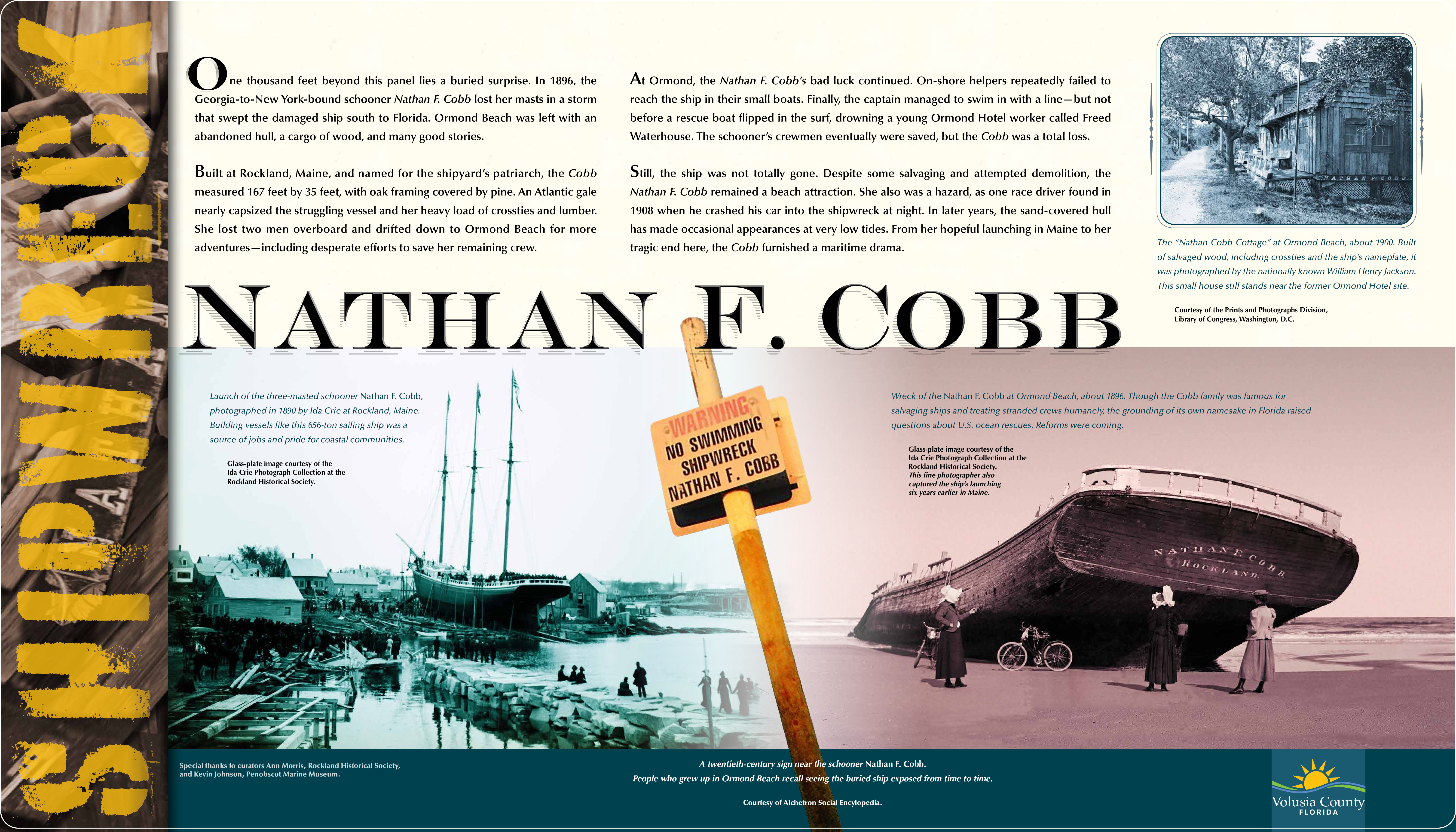 County erects beach panel telling story of 1896 shipwreck