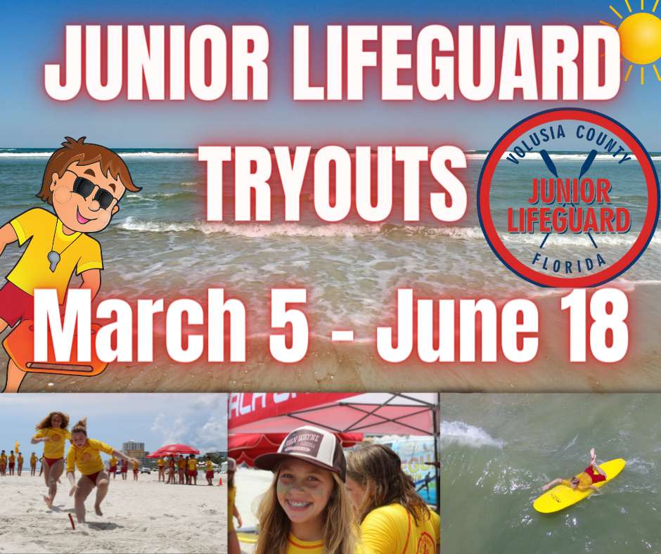 Junior Lifeguard Program tryouts Saturdays March 5 through June 18