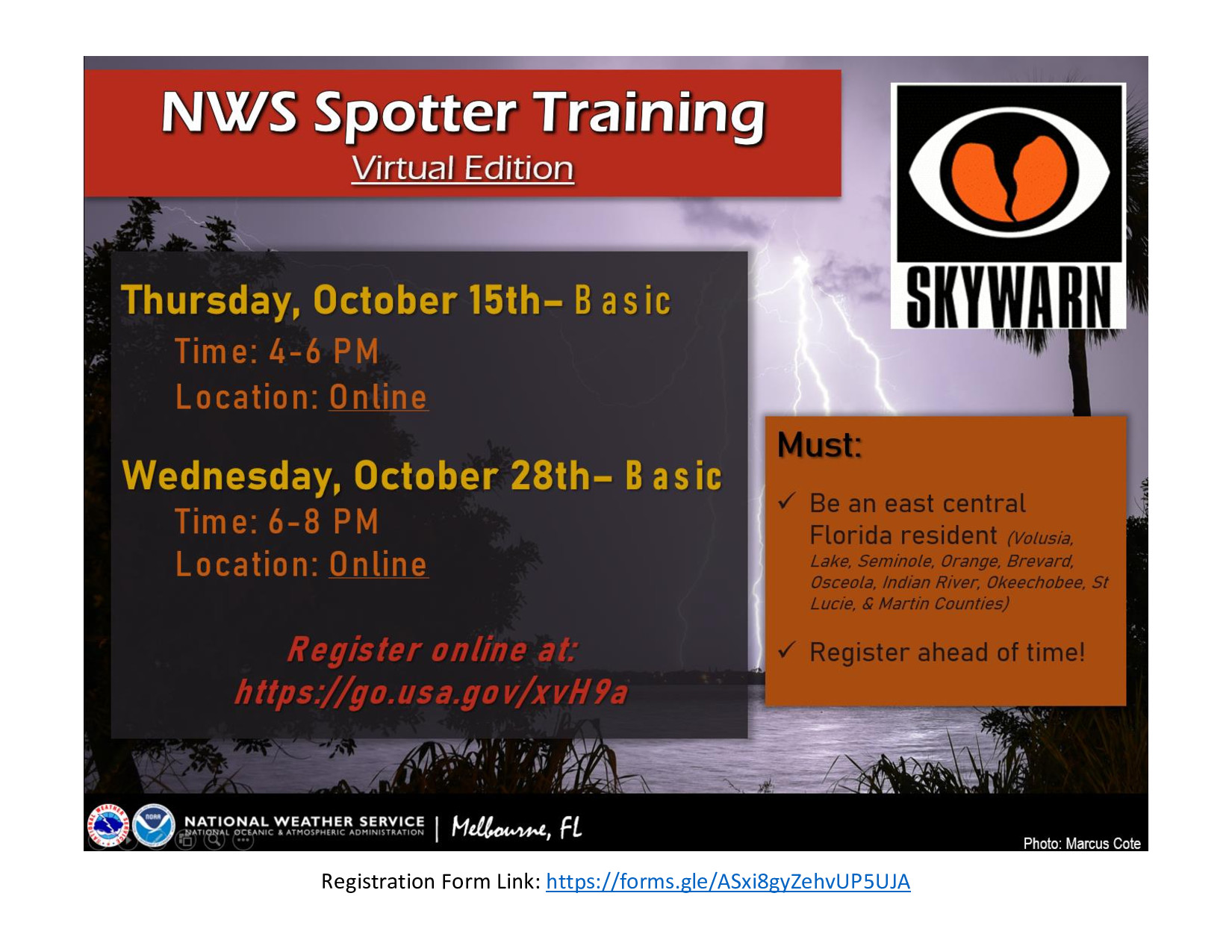 Free weather spotter training offered online