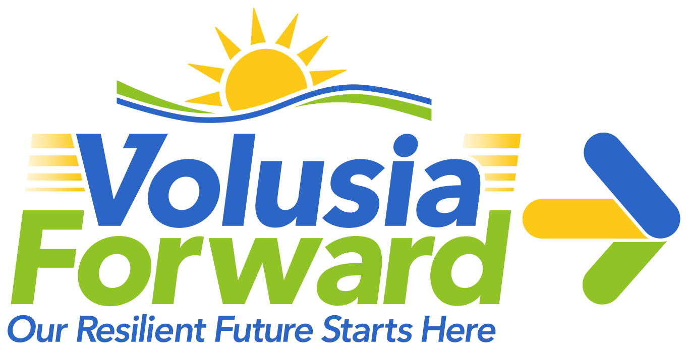 Volusia Forward logo - Our resilient future starts here