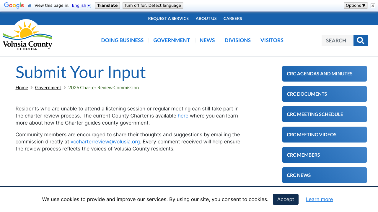 Submit Your Input
