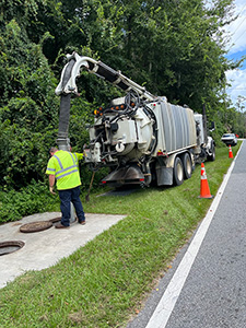 Complete quarterly cleaning and inspection of nutrient-reducing baffle boxes