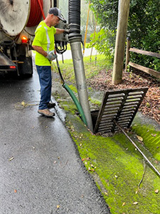 Drainage team is conducting roadside ditch maintenance along Osteen Maytown Road
