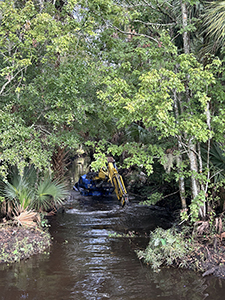 Roadside ditch crew continued drainage maintenance