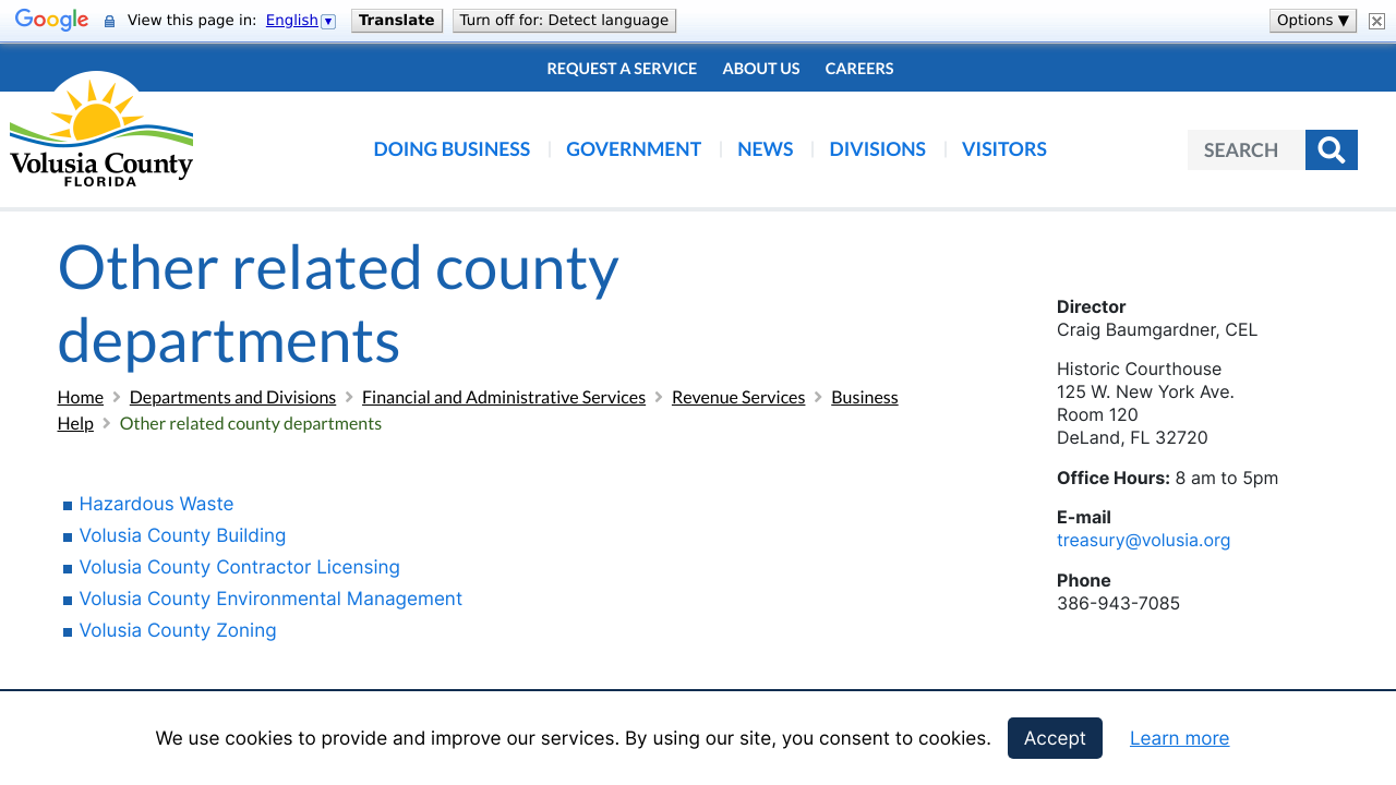 Other related county departments