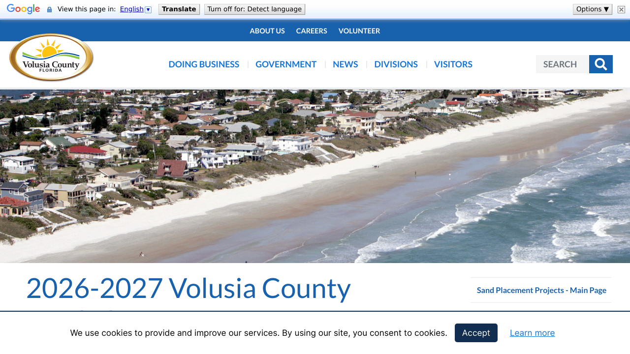 2026-2027 Volusia County Sand Placement Projects