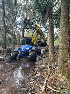 Crews working this week along an open-channel canal