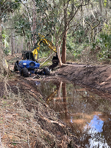 Crews working this week along an open-channel canal