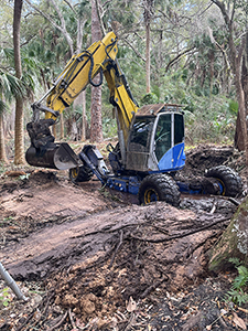Crews working this week along an open-channel canal