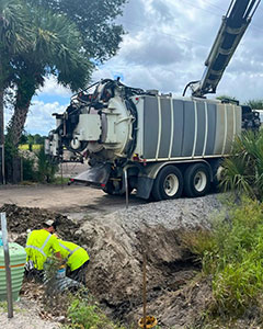 Crews recently completed drainage improvements