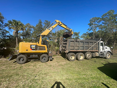 Crews began routine maintenance on a section of a canal