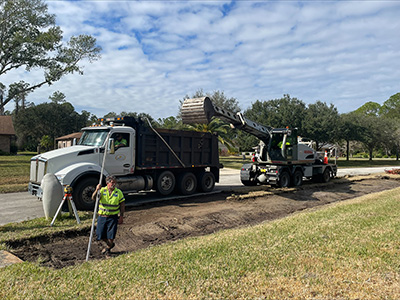 Crews began cleaning, reshaping, and restoring roadway shoulders